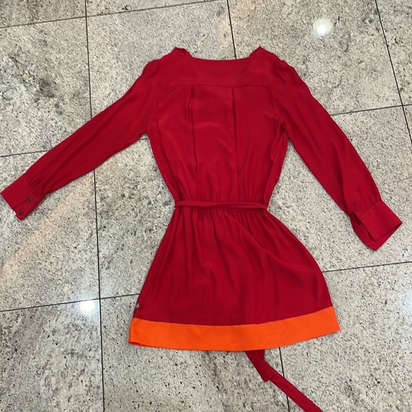 Size small, Kimberly Taylor, custom made silk red mini dress - Picture 2 of 3